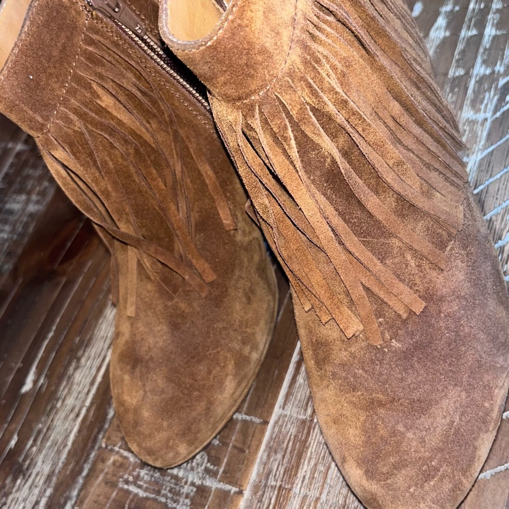 Leather Fringe Booties from Austria - Picture 2 of 3